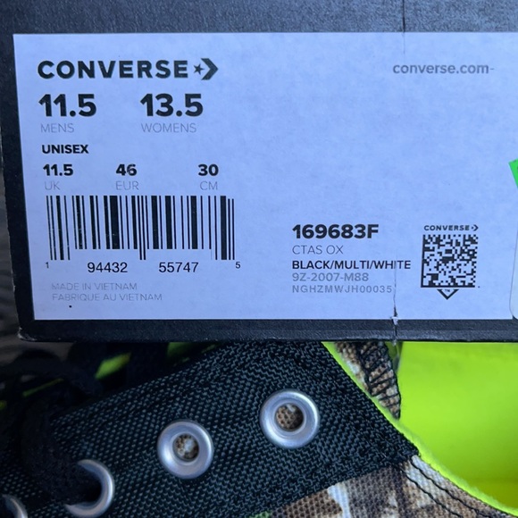 Converse Ctas OX Black/Multi/White MENS - Picture 16 of 16